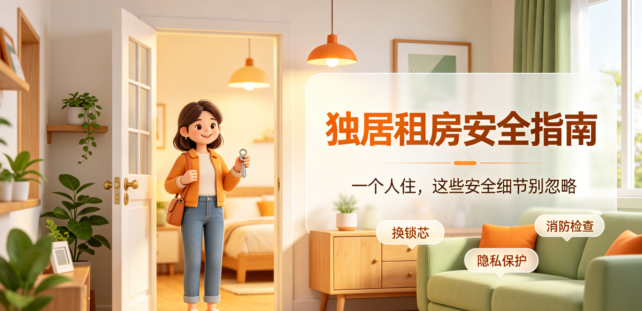 独居租房安全指南:女生一个人租房,这 10 个安全细节别忽略